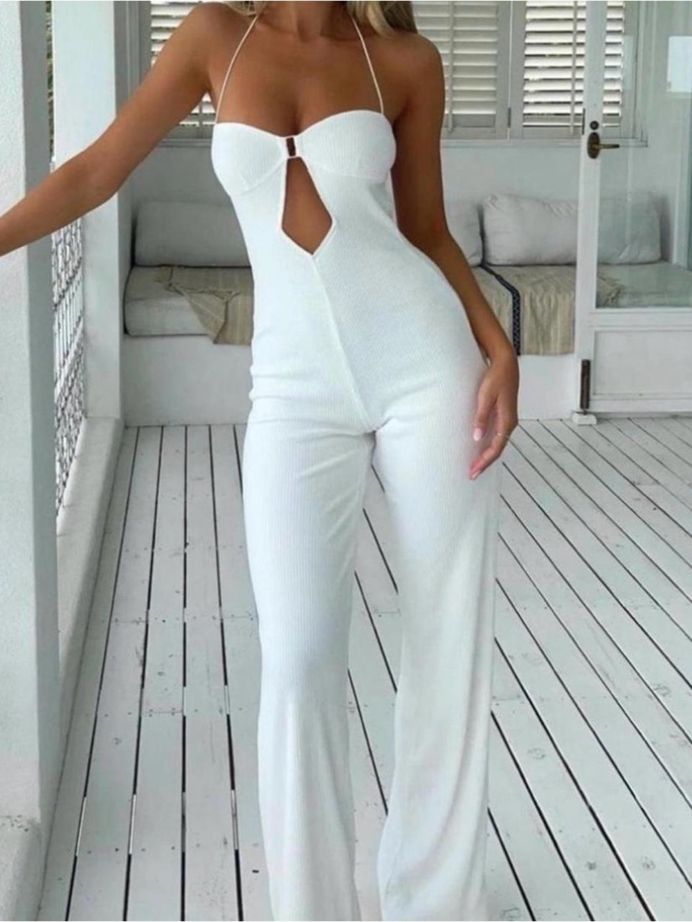OUTCAST POSITANO JUMPSUIT WHITE - OUTCAST EXCLUSIVES
